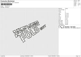 Never 4A Embroidery File 4 size