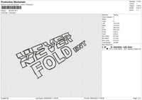 Never 4A Embroidery File 4 size