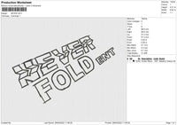 Never 4A Embroidery File 4 size