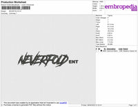 Neverfold 5A Embroidery File 4 size