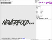 Neverfold 5A Embroidery File 4 size