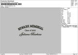 Newarktext Embroidery File 6 sizes