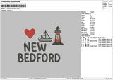 Bedfordtext Embroidery File 6 sizes