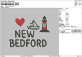 Bedfordtext Embroidery File 6 sizes