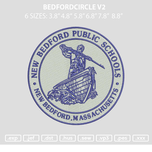 Bedfordcircle V2 Embroidery File 6 sizes