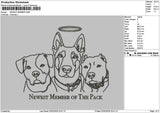 Dogs Outline 0202 Embroidery File 6 sizes