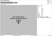 New York Univeristy Embroidery File 4 size