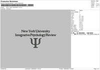 New York Univeristy Embroidery File 4 size