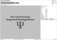 New York Univeristy Embroidery File 4 size
