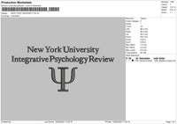 New York Univeristy Embroidery File 4 size