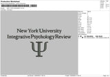 New York Univeristy Embroidery File 4 size