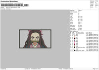 Nezukorectangle 02 Embroidery File 6 sizes