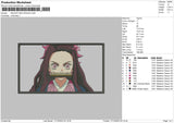 Nezukorectangle 02 Embroidery File 6 sizes