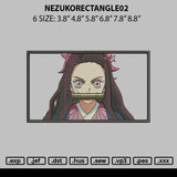Nezukorectangle 02 Embroidery File 6 sizes