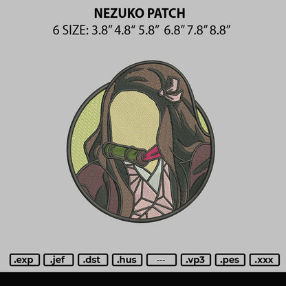 Nezuko Patch Embroidery File 6 sizes