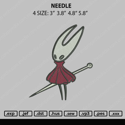 Needle Embroidery File 4 Size
