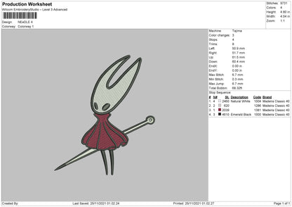 Needle Embroidery File 4 Size