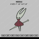 Needle Embroidery File 4 Size