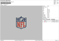 NFL Logo Embroidery File 6 sizes