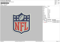 NFL Logo Embroidery File 6 sizes