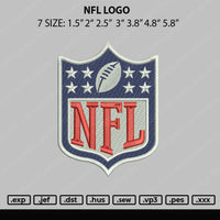 NFL Logo Embroidery File 6 sizes
