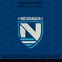 Nicaragua Puff Embroidery File 4 size