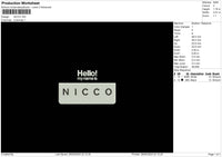Niccotext Embroidery File 6 sizes