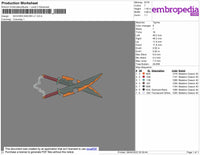 Nichirin Sword V1 Embroidery File 4 size