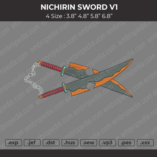 Nichirin Sword V1 Embroidery File 4 size