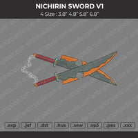 Nichirin Sword V1 Embroidery File 4 size