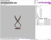 Nichirin Sword V2 Embroidery File 4 size