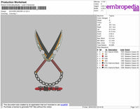 Nichirin Sword V2 Embroidery File 4 size