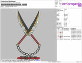 Nichirin Sword V2 Embroidery File 4 size