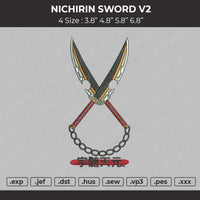 Nichirin Sword V2 Embroidery File 4 size