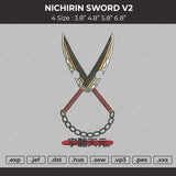 Nichirin Sword V2 Embroidery File 4 size