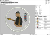 Nickothebarberr Logo Embroidery File 6 sizes