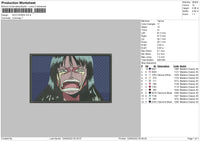 Nico Robin Embroidery File 5 sizes