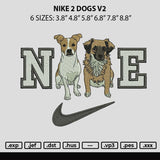 Nike 2 Dogs V2 Embroidery File 6 sizes