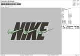 Nike 3 Swoosh Embroidery File 4 size