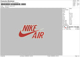 Nike Air 02 Embroidery File 5 sizes