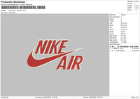 Nike Air 02 Embroidery File 5 sizes