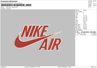 Nike Air 02 Embroidery File 5 sizes