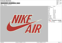 Nike Air 02 Embroidery File 5 sizes