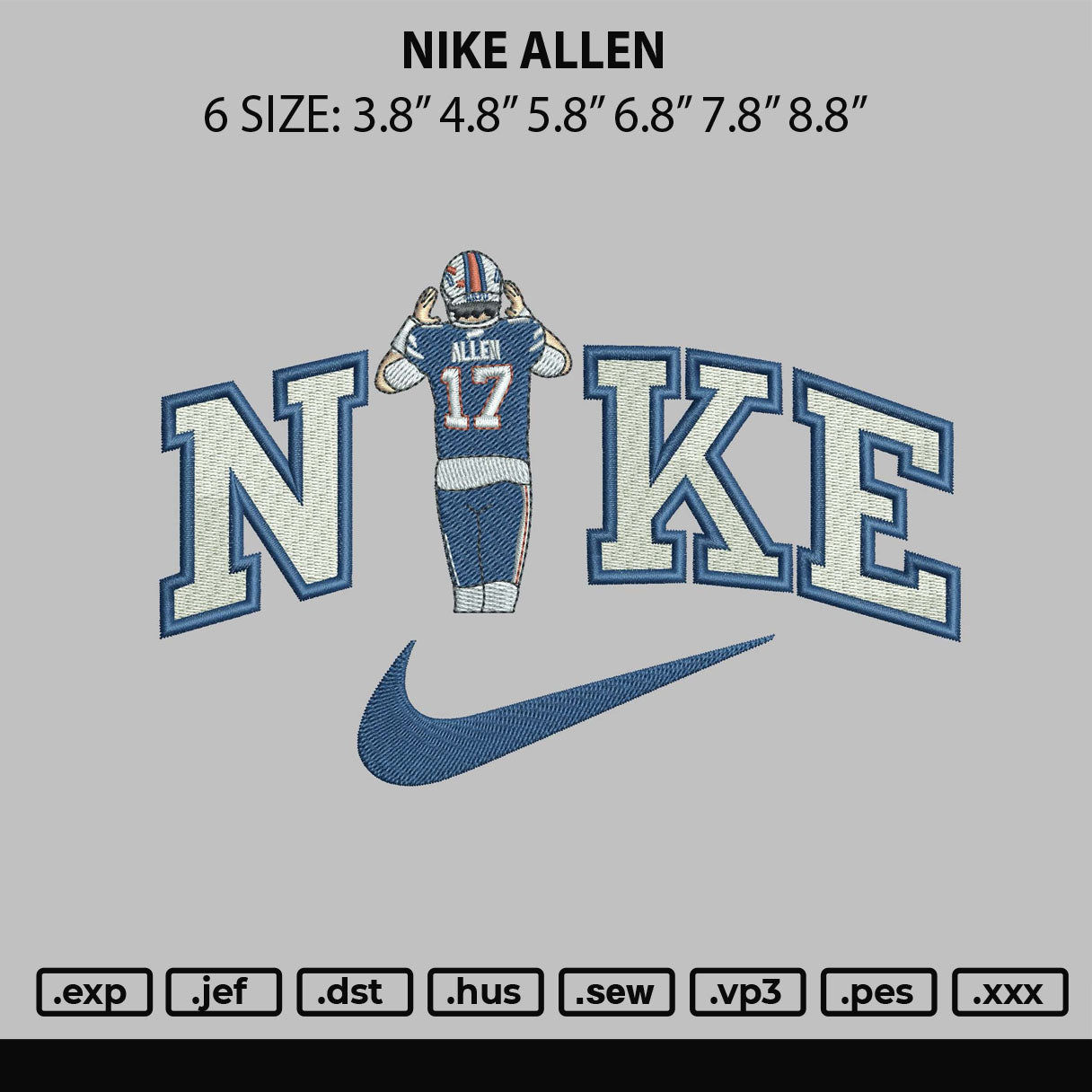 Nike Allen Embroidery File 6 sizes