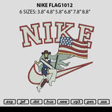 Nike Flag 1012 Embroidery File 6 sizes
