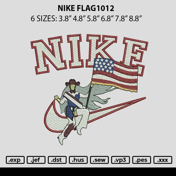 Nike Flag 1012 Embroidery File 6 sizes