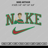 Nike Arthur Embroidery File 4 size