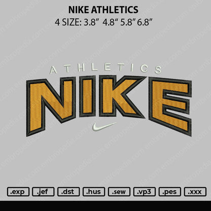 Nike Athletics Embroidery File 4 size