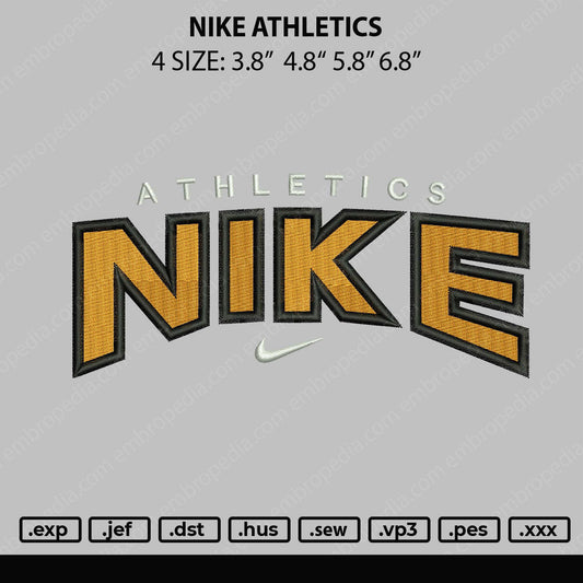 Nike Athletics Embroidery File 4 size