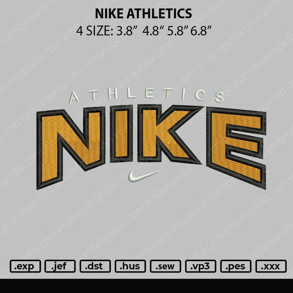 Nike Athletics Embroidery File 4 size